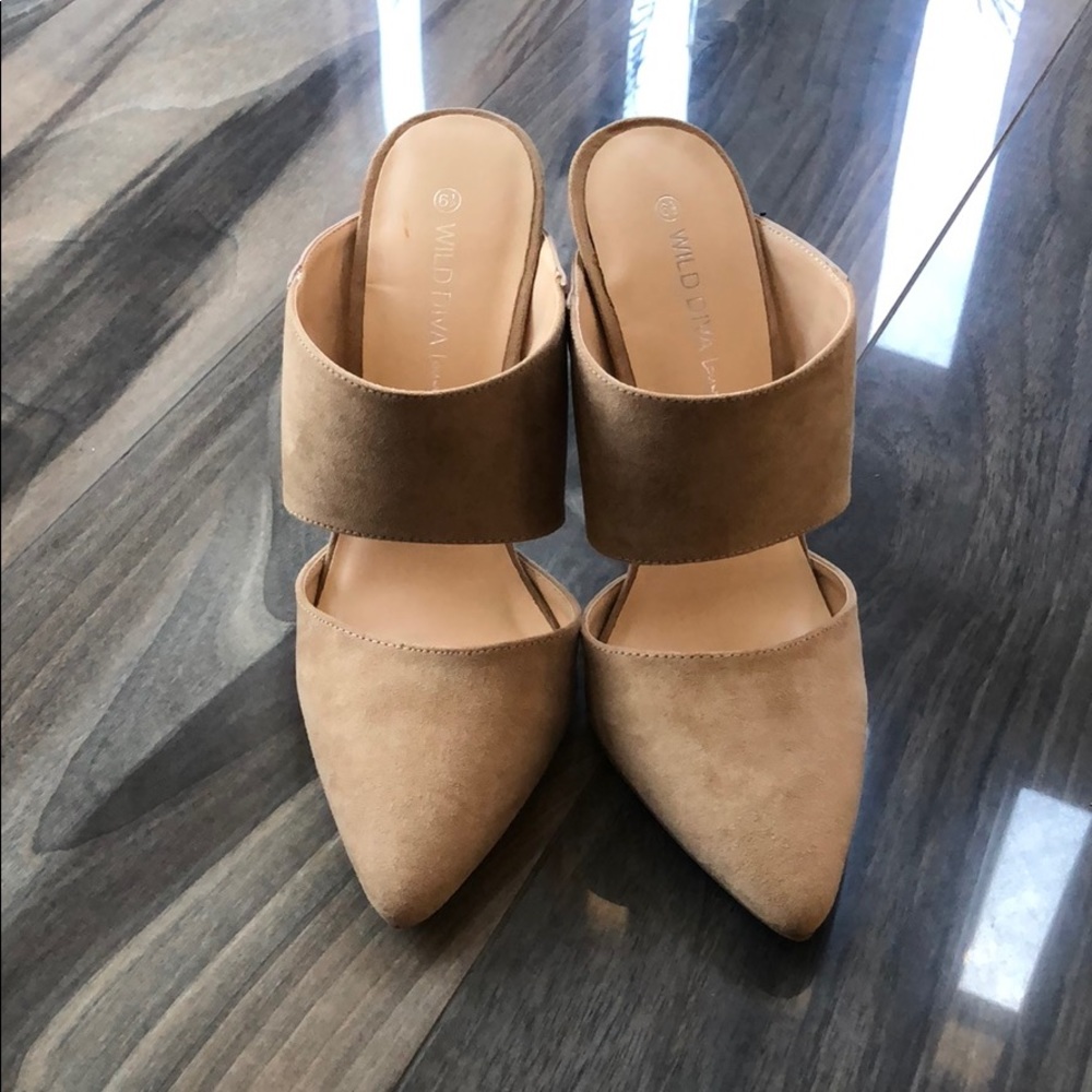 Suede mules